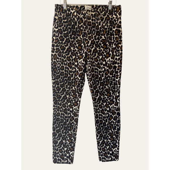 J. Crew Leopard Hogh Waist Corduroy Skinny Pants Size 27 - Picture 1 of 8